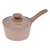 Panela Caçarola Rosa 16cm Indução Cerâmico 4mm Style Cook