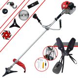 Roçadeira Lateral Anmax Cg430-p À Gasolina 43cc 2hp 9.000rpm Com Carretel + Faca 2 Pontas + Faca 3 Pontas + Faca 6 Pontas + Faca 40 Dentes + Trimme