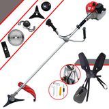 Roçadeira Lateral Anmax Cg430-p À Gasolina 43cc 2hp De Potência 9.000rpm Com Carretel + Faca 2 Pontas + Faca 3 Pontas + Faca 40 Dentes + Trimmer