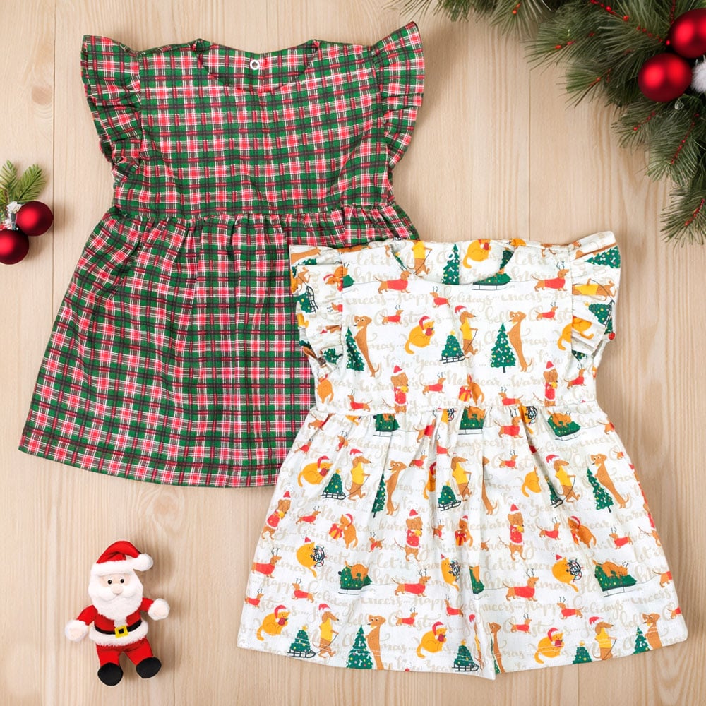 Vestido Natalino Para Bebê - Temático E Confortável