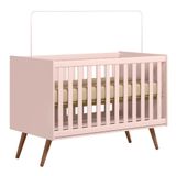 Berço Americano Mini Cama Retrô Q Encanto Rosa - Qmovi