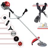 Roçadeira À Gasolina Anmax Cg430p-tb 2t 43cc 2hp Alta Rotação Com Cabeçote De Nylon + Facas 2 Pontas, 3 Pontas, 6 Pontas, 40 Dentes E 80 Dentes