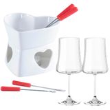 Aparelho De Fondue E Taças De Vinho 560ml Pleasure Herstal Branco