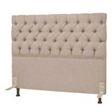 Cabeceira Cama Box Casal Queen 160cm Cristal Linho Bege - Mv Estofados