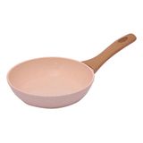 Panela Frigideira Rosa 22cm Indução Alum. Cerâmico 4mm Style