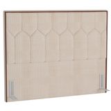 Cabeceira Cama Box Casal Queen 160cm Órion P02 Linho Bege Cru - Mpozenato