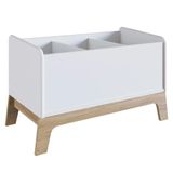 Caixa Organizadora De Brinquedos 3 Nichos 74cm Favo De Mel 010 Branco - Completa Móveis