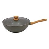 Panela Wok Esmeralda 28cm Indução Cerâmico 4mm Style Cook