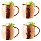 Kit 4 Canecas Drink Moscow Mule Bartender 450 Ml Mimo Style