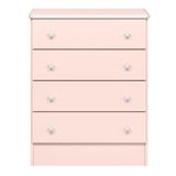 Cômoda Infantil Com 4 Gavetas Doce Sonho Rosa - Qmovi