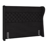 Cabeceira Cama Box Casal Queen 160cm Trinidad P02 Sintético Preto - Mpozenato