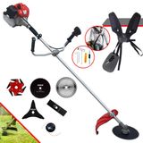 Roçadeira Completa Anmax Cg430-p À Gasolina 43cc 2hp Com Carretel + Faca 2 Pontas + Faca 3 Pontas + Faca 6 Pontas + Faca 40 Dentes + Faca 80 Dentes
