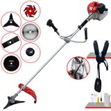 Roçadeira Multifunções Anmax Cg430p À Gasolina 43cc 2hp Alta Rotação Para Todos Os Tipos De Trabalho Com Carretel Nylon + Kit De 5 Lâminas De