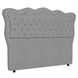 Cabeceira Casal Queen Cama Box 160cm Oregon Z04 Veludo Cinza - Mpozenato