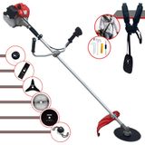 Roçadeira Anmax Cg430p-tb À Gasolina 2hp 2t 43cc Com Faca 2 Pontas + Faca 3 Pontas + Disco 40 Dentes + Disco 80 Dentes + Carretel De Nylon + Trimme