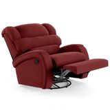 Poltrona Do Papai Reclinável Kalie Glider Giratória Fh9 Veludo Vermelho - Mpozenato