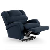 Poltrona Do Papai Reclinável Kalie Elevação Lift Elétrico Fh9 Veludo Azul - Mpozenato