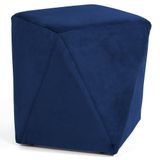 Puff Decorativo Ametista C-304 Veludo Azul Marinho - Domi