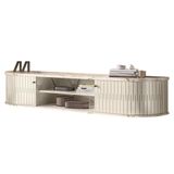 Rack Bancada Para Tv 75 Pol Suspenso 183cm Arvin Z10 Calacata/off White - Mpozenato