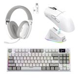 Combo Gamer Attack Shark Headset L80, Teclado Mecânico K86 E