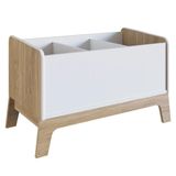 Caixa Organizadora De Brinquedos 3 Nichos 74cm Favo De Mel 010 Itapuã/branco - Completa Móveis