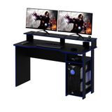 Mesa Para Computador Notebook Gamer Me4153 Preto/azul - Tecno Mobili