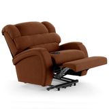 Poltrona Do Papai Reclinável Kalie Elevação Lift Elétrico Fh9 Veludo Terracota - Mpozenato