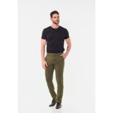 Calça Masculina Slim Em Sarja 7898 Verde
