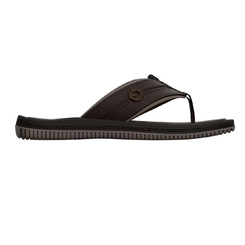 Chinelo Cartago Fiji Vi De Dedo Marrom Escuro/bege 042