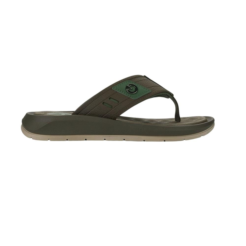 Chinelo Cartago Santorini De Dedo Bege/marrom/verde 45