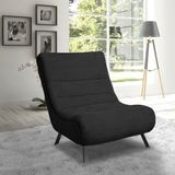 Poltrona Para Sala De Estar Boucle Vancouver Preto