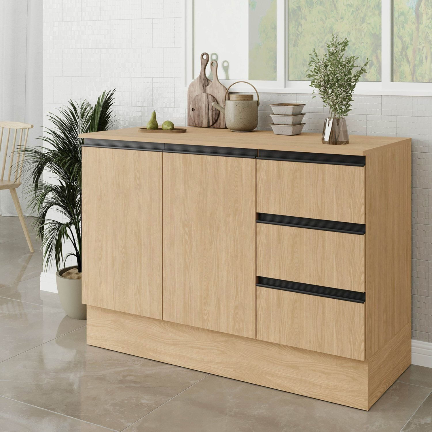 Balcão De Pia 120cm Com Tampo Nara Cabecasa Madeiraoriginals Avena