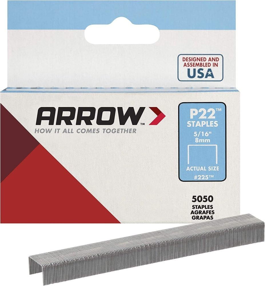 Staples Arrow Fastener P22 De 5/16 Polegadas De Comprimento De Perna (12 Pacotes)