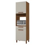 Torre Quente Monza 60,7cm 1 Forno 2 Portas E 1 Gaveta Freijó-off White - Indékes Freijó-off White