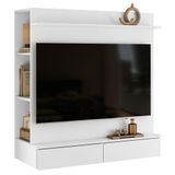 Closet Com Painel Wave Branco Para Tv Até 42? - Móveis Albatroz Branco