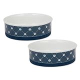 Pet Bowl Bone Dry Trellis Paw Print, Lavável Na Máquina De Lavar Louça, Antiderrapante