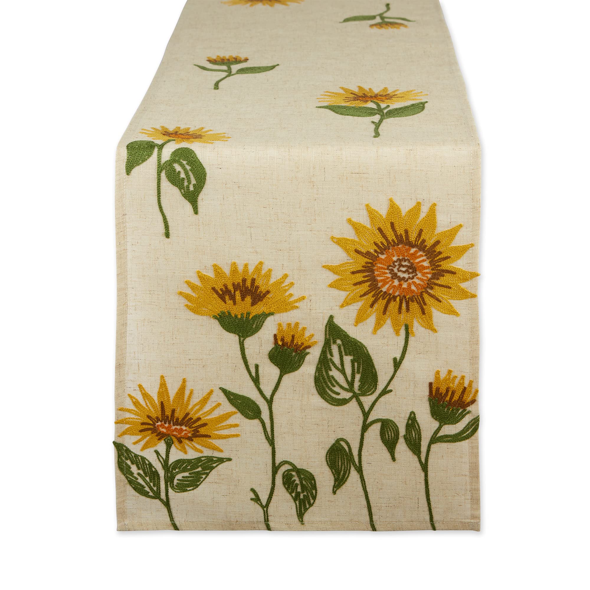 Table Runner Dii Fall Bordado 14x70" De Poliéster/linho