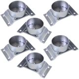 Kit 6 Chapinhas Elevada Com Tubo Pés Palito 5/16 Zincada