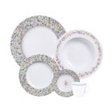 Aparelho De Jantar Tramontina Dalina Em Porcelana Decorada 20 Peças Jogo De Pratos Especial Tramontina