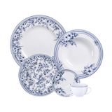 Aparelho De Jantar Tramontina Azzura Em Porcelana Decorada 30 Peças Jogo De Pratos Tramontina