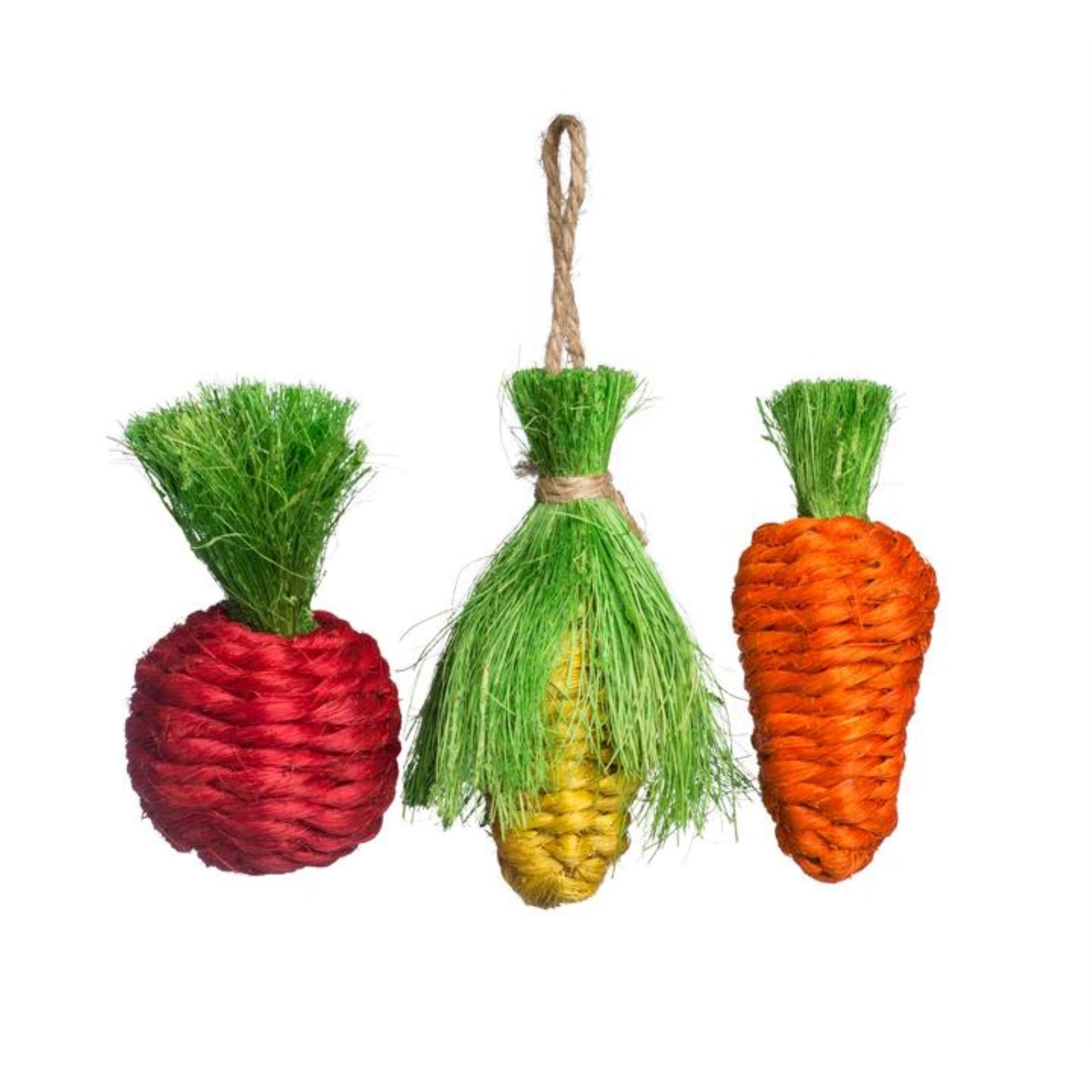 Conjunto De 3 Peças Pet Toy Prevue Hendryx Grassy Nibblers Trio Woven