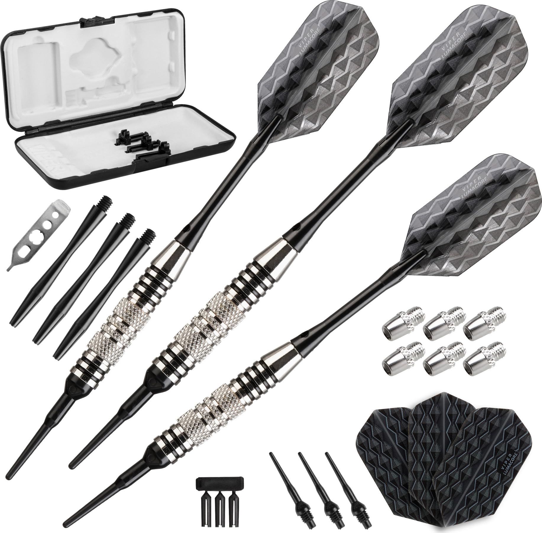 Darts Viper Bobcat, Peso Ajustável, Ponta Macia, 16-19 G Com Estojo