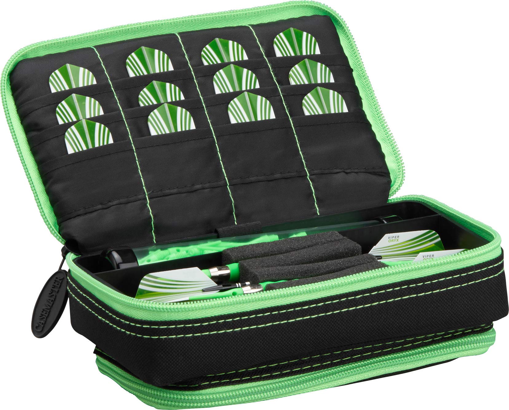 Capa Dart Casemaster Plazma Plus Preta Com Acabamento Verde Em Nylon