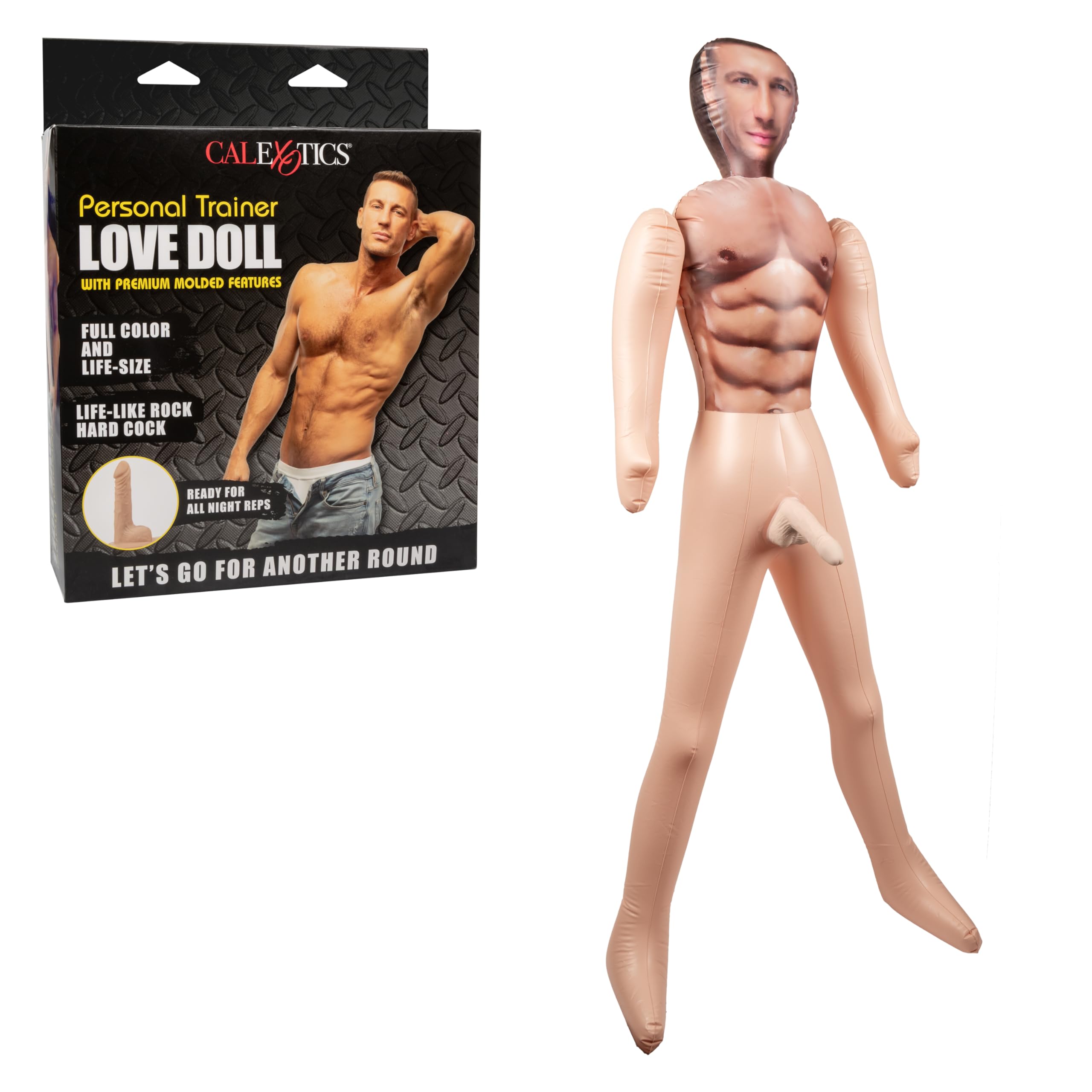 Personal Trainer Inflável Calexotics Love Doll Com Galo