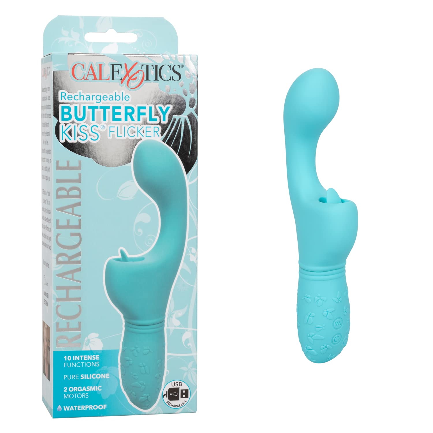 Vibrador Calexotics Recarregável Butterfly Kiss Flicker Blue