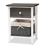 Unidade De Armazenamento Baxton Studio Shadell Modern Dark Grey/white