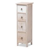 Unidade De Armazenamento Baxton Studio Seanna Wood 4 Gavetas Multicolor