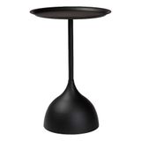 Mesa Lateral Baxton Studio Webb Black Metal Pedestal Modern