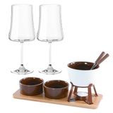 Aparelho De Fondue E Taças De Vinho 560ml Pleasure Lier