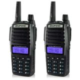 Kit 2 Rádios Walkie Talkie Baofeng Uv82 Uhf/vhf 128 Canais,